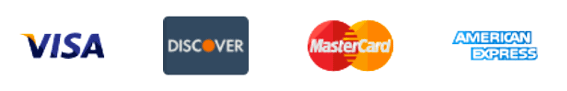 Visa, Discover, MasterCard, American Express
